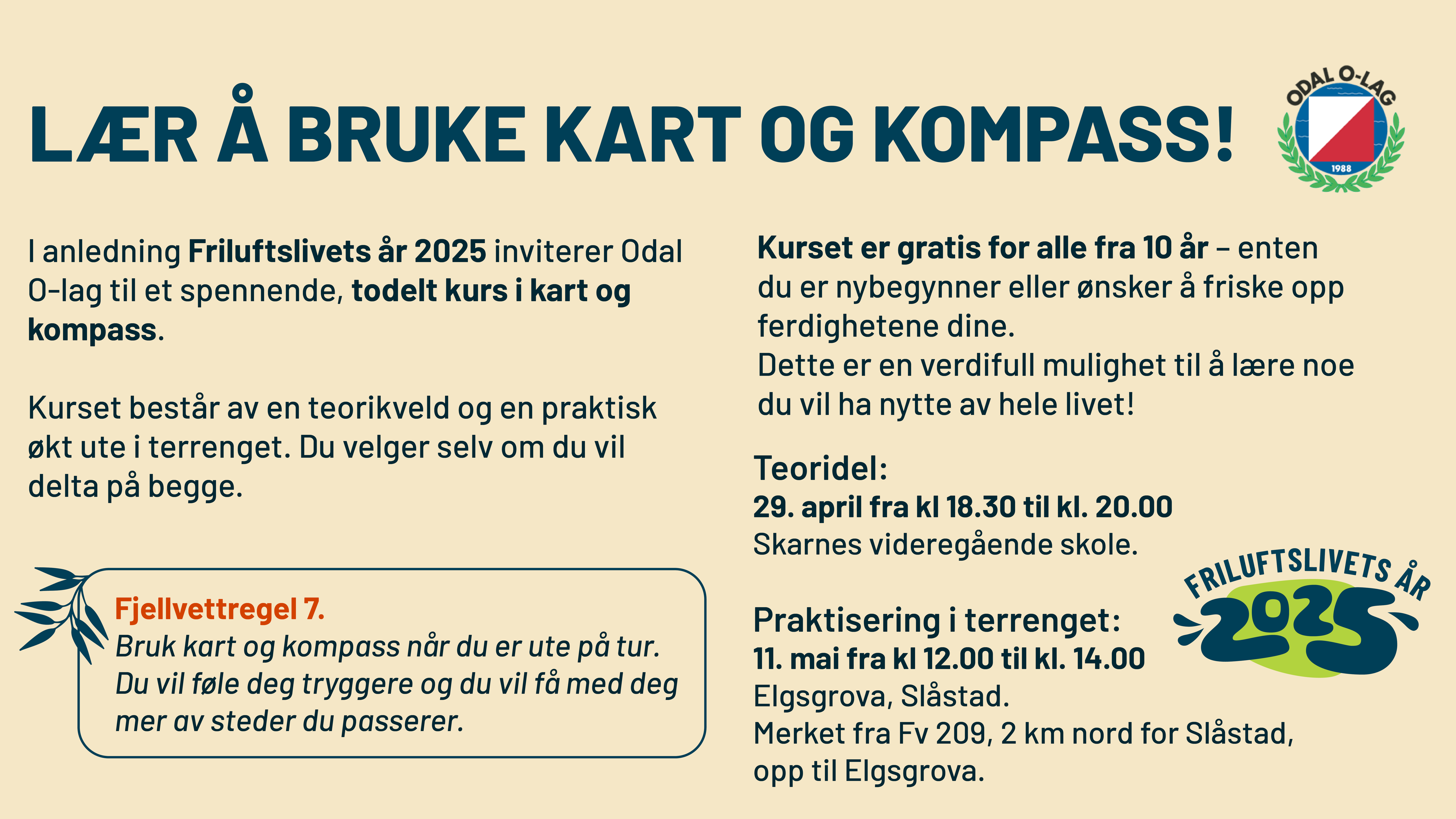 Lær å bruke kart og kompass!